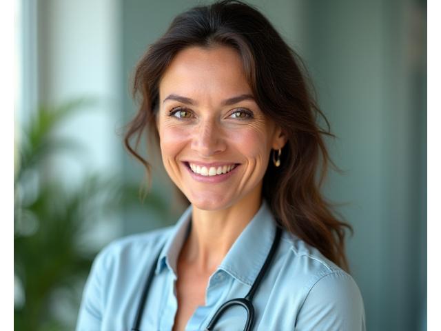 Dra. Laura Gómez, Nutricionista Certificada, sonriendo amistosamente
